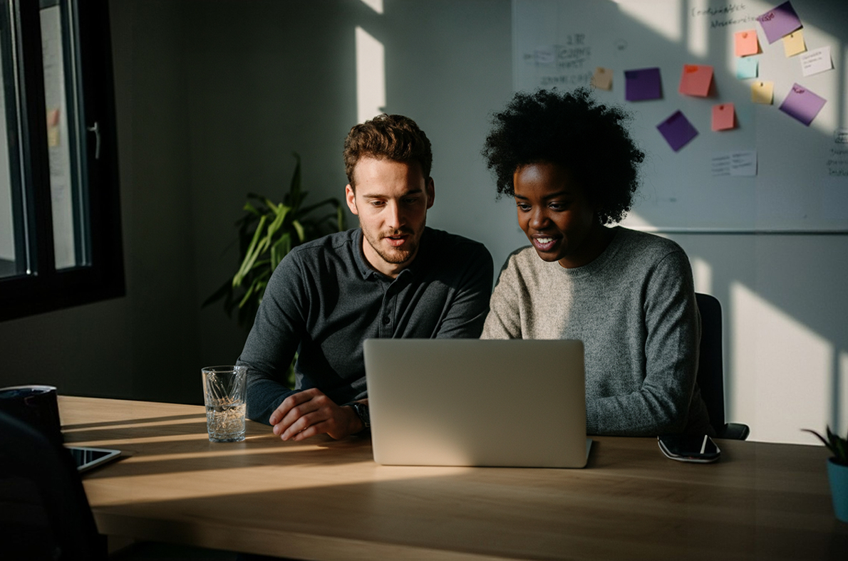 Person engaging with keyword research